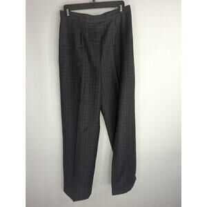 Lauren Ralph Lauren‎ Plaid High Rise Straight Leg Dress Pants Black Size 10